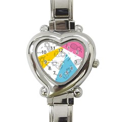 Modern Pineapples Heart Italian Charm Watch by goljakoff