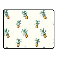 Tropical Pineapples Double Sided Fleece Blanket (small)  by goljakoff