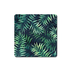 Green Leaves Square Magnet by goljakoff