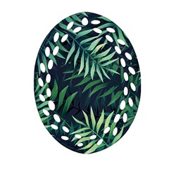Green Leaves Ornament (oval Filigree) by goljakoff