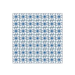 Azulejo Style Blue Tiles Satin Bandana Scarf by MintanArt