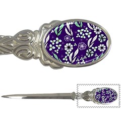 Floral Blue Pattern Letter Opener by MintanArt