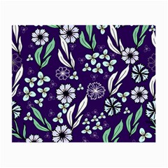 Floral Blue Pattern Small Glasses Cloth (2 Sides)