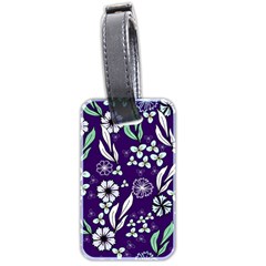 Floral Blue Pattern Luggage Tag (two Sides)