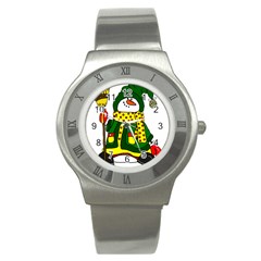 Christmas Snowman  Stainless Steel Watch by IIPhotographyAndDesigns