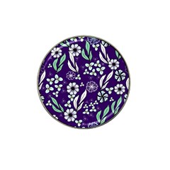 Floral Blue Pattern  Hat Clip Ball Marker (10 Pack) by MintanArt