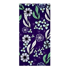 Floral Blue Pattern  Shower Curtain 36  X 72  (stall)  by MintanArt