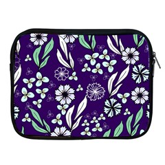 Floral Blue Pattern  Apple Ipad 2/3/4 Zipper Cases by MintanArt