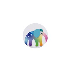 Illustrations Elephant Colorful Pachyderm 1  Mini Buttons by HermanTelo