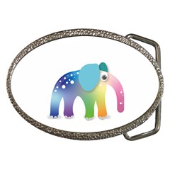 Illustrations Elephant Colorful Pachyderm Belt Buckles