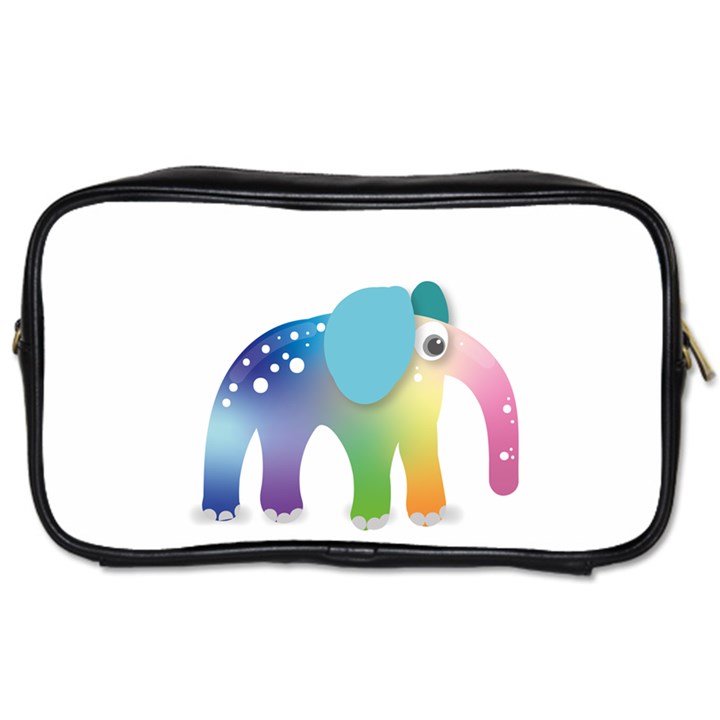 Illustrations Elephant Colorful Pachyderm Toiletries Bag (One Side)