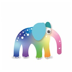 Illustrations Elephant Colorful Pachyderm Wooden Puzzle Square by HermanTelo