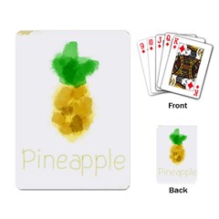 Pineapple Fruit Watercolor Painted Playing Cards Single Design (rectangle)