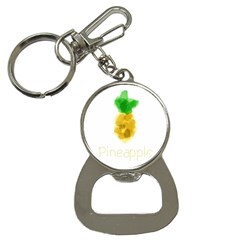 Pineapple Fruit Watercolor Painted Bottle Opener Key Chain by Mariart