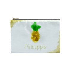 Pineapple Fruit Watercolor Painted Cosmetic Bag (medium)