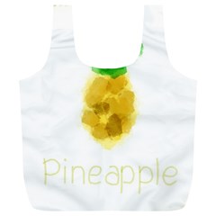 Pineapple Fruit Watercolor Painted Full Print Recycle Bag (xl) by Mariart