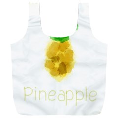 Pineapple Fruit Watercolor Painted Full Print Recycle Bag (xxl)