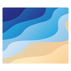Illustrations Waves Line Rainbow Double Sided Flano Blanket (small) 