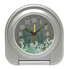 Cactus Plant Green Nature Cacti Travel Alarm Clock by Mariart