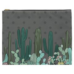 Cactus Plant Green Nature Cacti Cosmetic Bag (xxxl) by Mariart