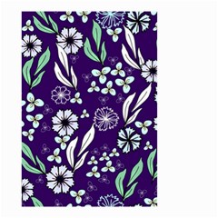 Floral Blue Pattern  Small Garden Flag (two Sides)