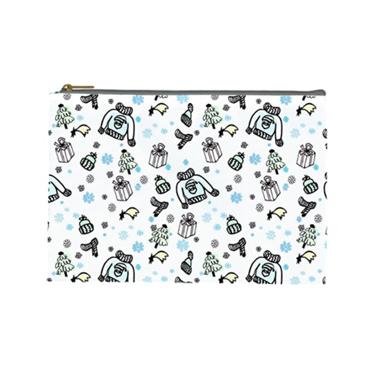 Winter story patern Cosmetic Bag (Large)