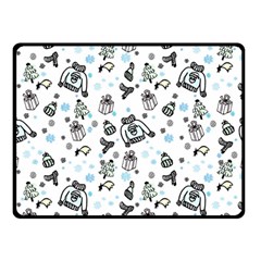 Winter story patern Double Sided Fleece Blanket (Small) 