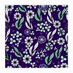 Floral Blue Pattern  Medium Glasses Cloth (2 Sides)