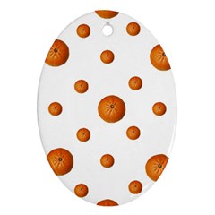 Tangerines Photo Motif Pattern Design Ornament (oval) by dflcprintsclothing