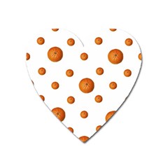Tangerines Photo Motif Pattern Design Heart Magnet by dflcprintsclothing