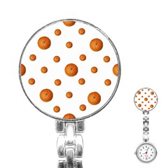 Tangerines Photo Motif Pattern Design Stainless Steel Nurses Watch by dflcprintsclothing