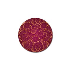 Golden Red Pattern Golf Ball Marker (4 Pack) by designsbymallika