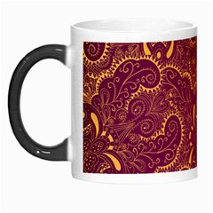 Golden Red Pattern Morph Mugs by designsbymallika