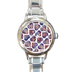 Heart Mandala Round Italian Charm Watch by designsbymallika