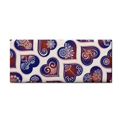 Heart Mandala Hand Towel by designsbymallika