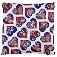 Heart Mandala Standard Flano Cushion Case (one Side) by designsbymallika