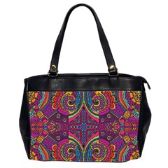 Colorful Boho Pattern Oversize Office Handbag (2 Sides) by designsbymallika