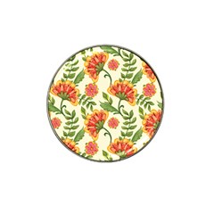 Orange Flowers Hat Clip Ball Marker