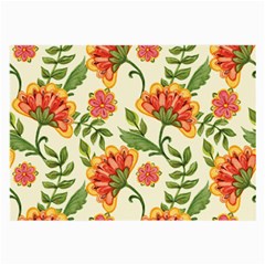 Orange Flowers Large Glasses Cloth (2 Sides)