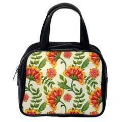 Orange Flowers Classic Handbag (One Side)