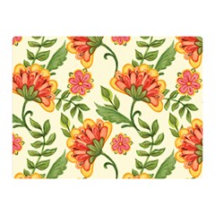 Orange Flowers Double Sided Flano Blanket (Mini) 