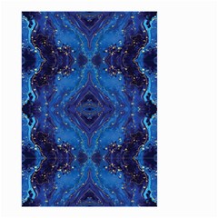 Blue Golden Marble Print Small Garden Flag (two Sides)