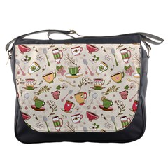 Green Tea Love Messenger Bag by designsbymallika