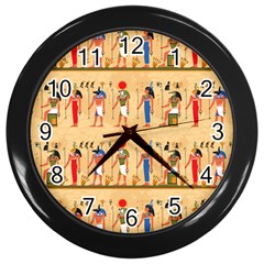 Tribal Love Wall Clock (black) by designsbymallika