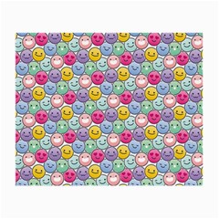 Cute Emoticon Pattern Small Glasses Cloth by designsbymallika