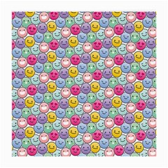 Cute Emoticon Pattern Medium Glasses Cloth (2 Sides) by designsbymallika