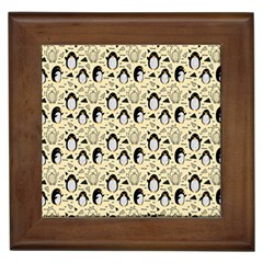 Cute Penguin Love Framed Tile by designsbymallika