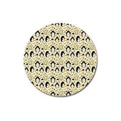 Cute Penguin Love Magnet 3  (round) by designsbymallika