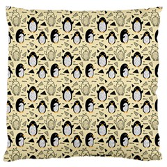 Cute Penguin Love Large Cushion Case (two Sides) by designsbymallika