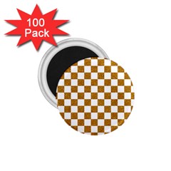 Checkerboard Gold 1 75  Magnets (100 Pack)  by impacteesstreetweargold